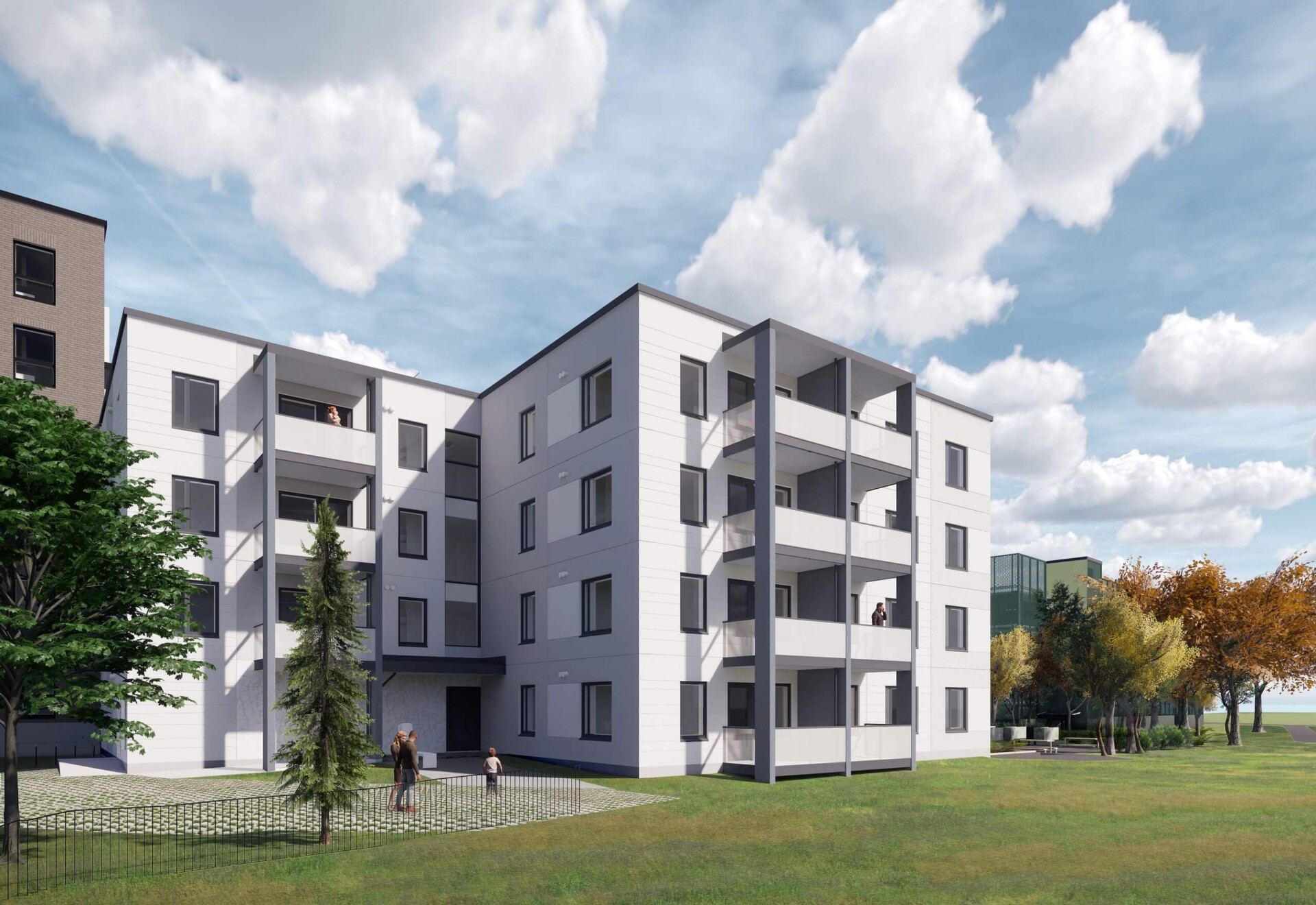 Kaupin puistokortteli rakentumassa hyvällä vauhdilla